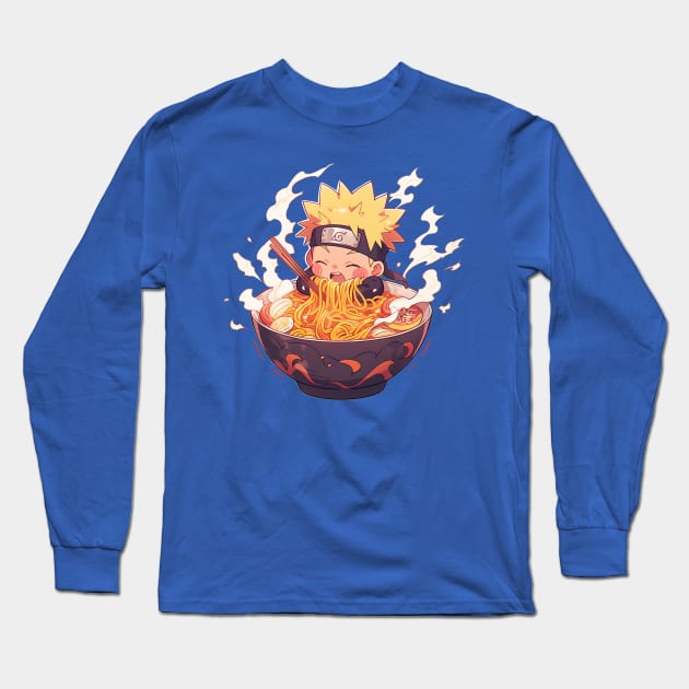 ramen noodles anime Long Sleeve T-Shirt by weirdesigns